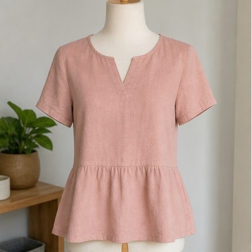 Blush Button Blouse